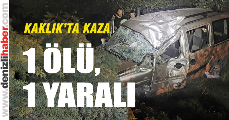 Denizli’de ticari araç şarampole devrildi: 1 ölü, 1 yaralı