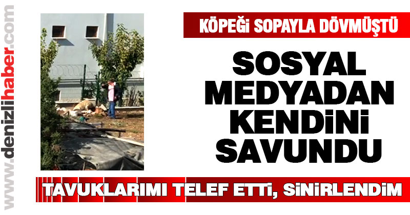 Bağladığı köpeği sopayla dövmüştü, sosyal medyadan kendini savundu