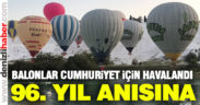 Cumhuriyetin 96. yılı anısına balon turu