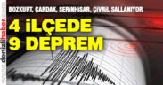 Bozkurt, Çardak, Serinhisar, Çivril sallanıyor. 4 ilçede 9 deprem