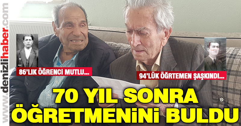 70 yıl sonra öğretmenini buldu, elini öptü