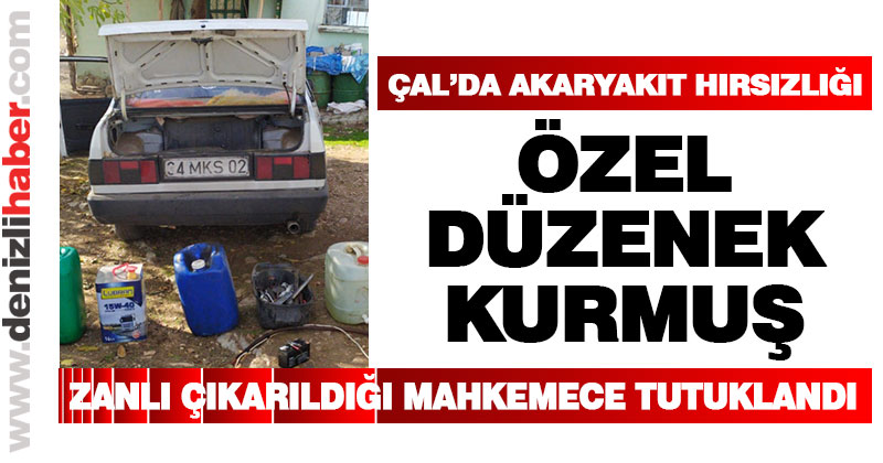 Çal’da iş makinelerinden akaryakıt hırsızlığı