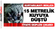 15 metrelik kuyuya düştü, itfaiye kurtardı