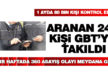 Aranan 246 kişi GBT sorgulamasına takıldı