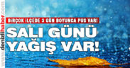 Denizli, Salı gününü yağmurlu geçirecek