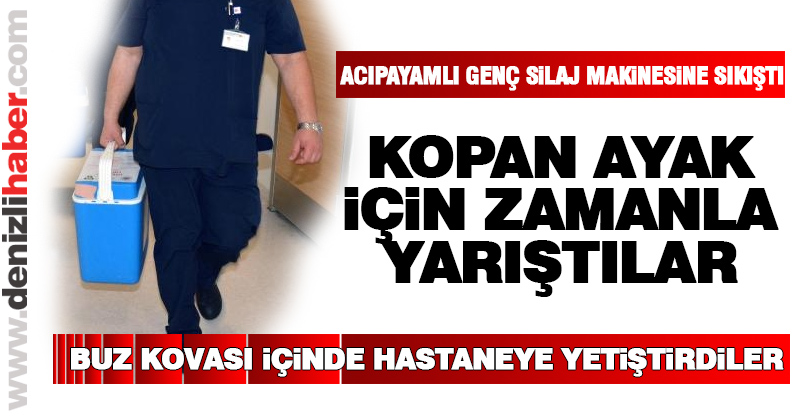 Acıpayam’da ayağını silaj makinesine kaptıran genç ağır yaralandı
