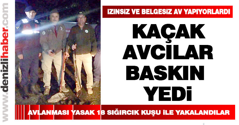 Kaçak avcılar baskın yedi