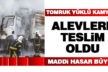 Tomruk yüklü kamyon alevlere teslim oldu