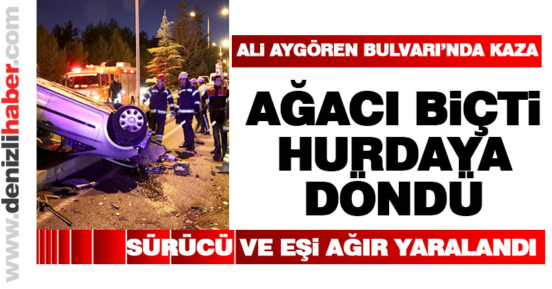 Merkezefendi’deki kazada iki kişi ağır yaralandı