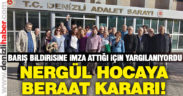 Nergül Çördük beraat etti