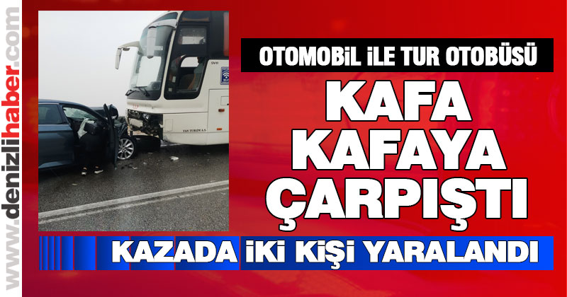 Pamukkale Yolu’nda kaza: 2 yaralı