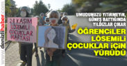 Ortaokul öğrencileri Lösemili çocuklar için yürüdü