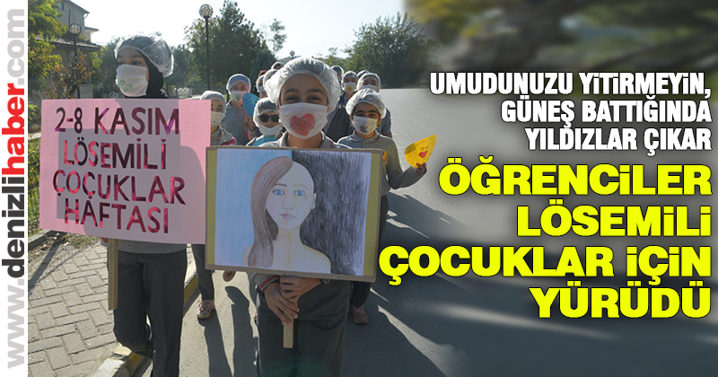 Ortaokul öğrencileri Lösemili çocuklar için yürüdü