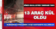 TIR tamirhanesi alevlere teslim oldu: 13 araç yandı