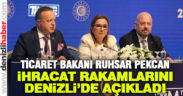 Ticaret Bakanı Pekcan, ihracat rakamlarını Denizli’de açıkladı