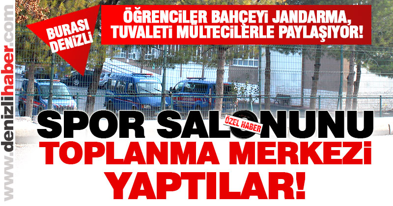 Denizli’de okul salonunu toplama merkezi yaptılar