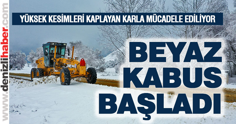 Yüksek kesimleri kaplayan karla mücadele başladı