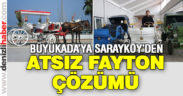 Büyükada’ya atsız fayton çözümü Sarayköy’den