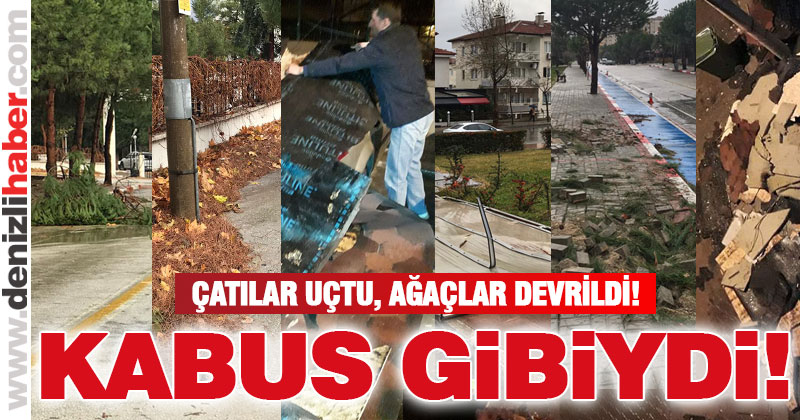 Denizli’de fırtına korkuttu