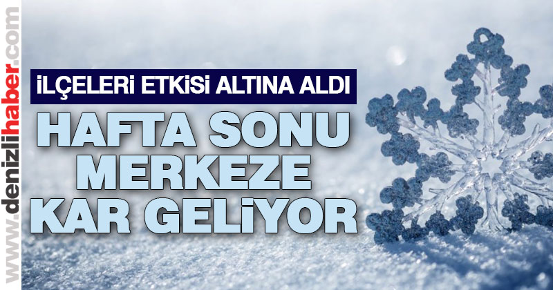 Pazar günü kent merkezine kar yağacak