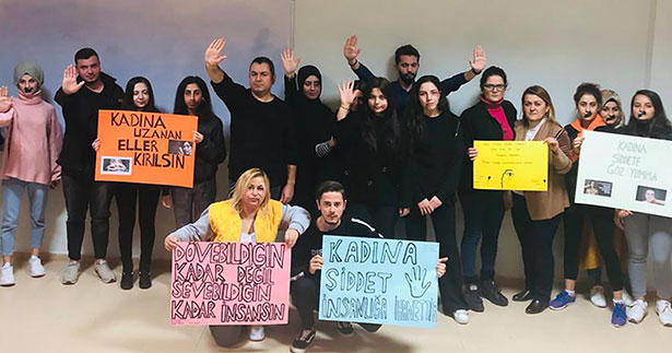 Bekilli MYO “kadına şiddete hayır” dedi