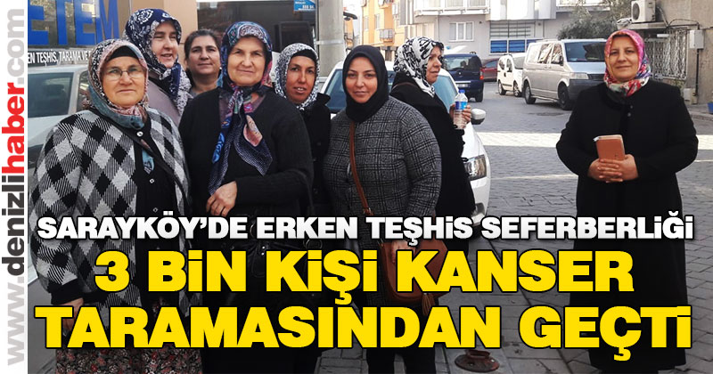 Sarayköy’de 3 bin kişi kanser taramasından geçti