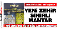 Denizli’de uyuşturucu sihirli mantar ele geçirildi