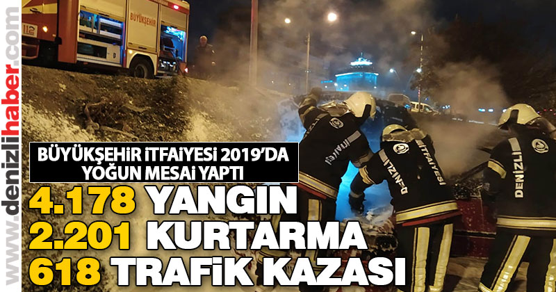 Büyükşehir itfaiyesi 2019 yılında yoğun mesai yaptı