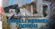 Hava sıcaklıkları düştü, Çameli resmen dondu