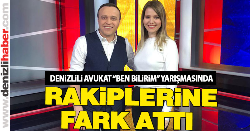 Denizlili genç avukat bilgi yarışmasında rakiplerine fark attı