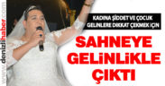 Kadına şiddete karşı gelinlikli tepki