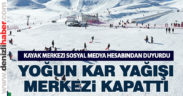 Denizli Kayak Merkezi Yoğun Kar Yağışı Nedeniyle Kapatıldı