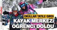 Denizli Kayak Merkezi’nde yarıyıl tatili yoğunluğu yaşanıyor