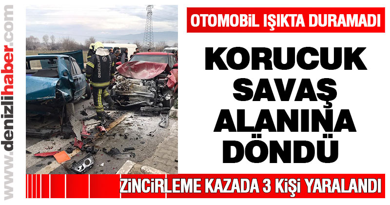 Korucuk’ta zincirleme kaza: 3 yaralı