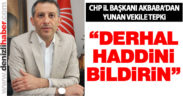 Akbaba, “Derhal haddini bildirin”