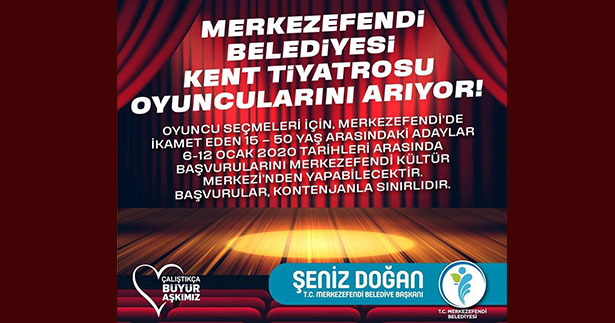 Kent Tiyatrosu oyuncularını arıyor