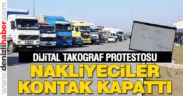 Nakliyeciler kontak kapatma eylemi yaptı