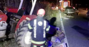 Sarayköy’de otomobil ile traktör çarpıştı