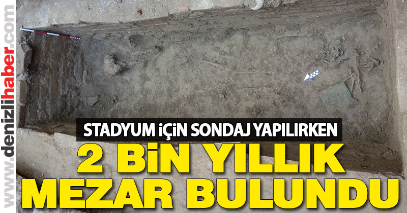 Stadyum için araştırma yapılan arazide tarihi mezar bulundu
