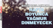 Denizli haftayı yağmurlu geçirecek