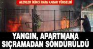 Apartmanın bahçesinde çıkan yangın söndürüldü