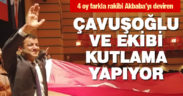 Çavuşoğlu ve ekibi zaferi kutladı