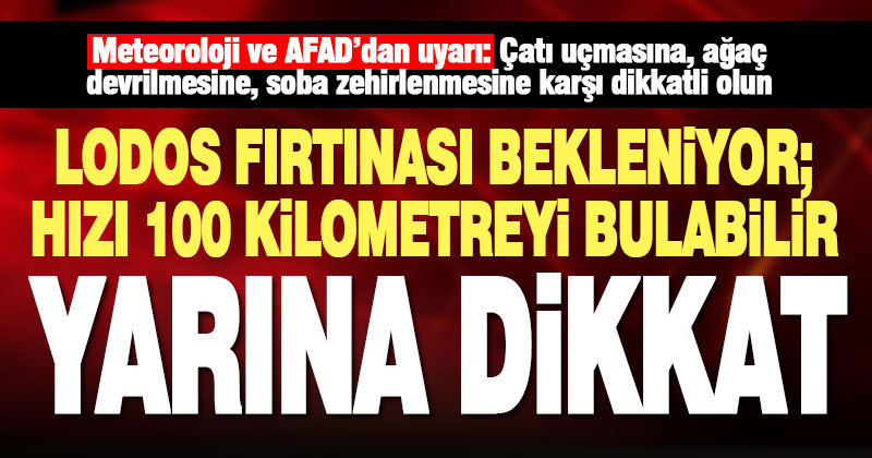 Denizli’de yarın lodos fırtınası etkili olacak, saatteki hızı 100 kilometreyi bulacak