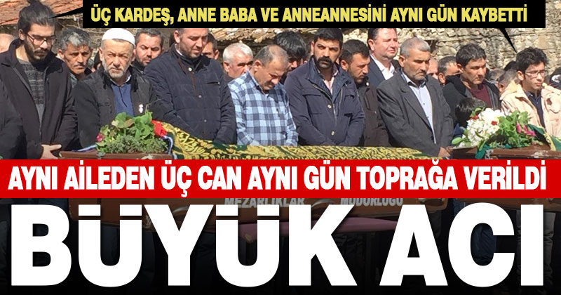 Tavas’taki kazada ölen aynı aileden üç kişi defnedildi