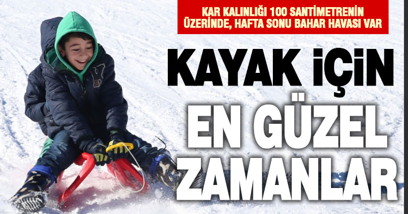 Denizli Kayak Merkezi’nde kar kalınlığı 100 santimetreyi geçti