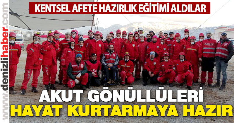 AKUT Denizli gönüllüleri kentsel arama kurtarma eğitiminde
