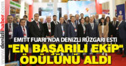 EMITT Fuarı’nda “En başarılı ekip çalışması” ödülü Denizli’nin