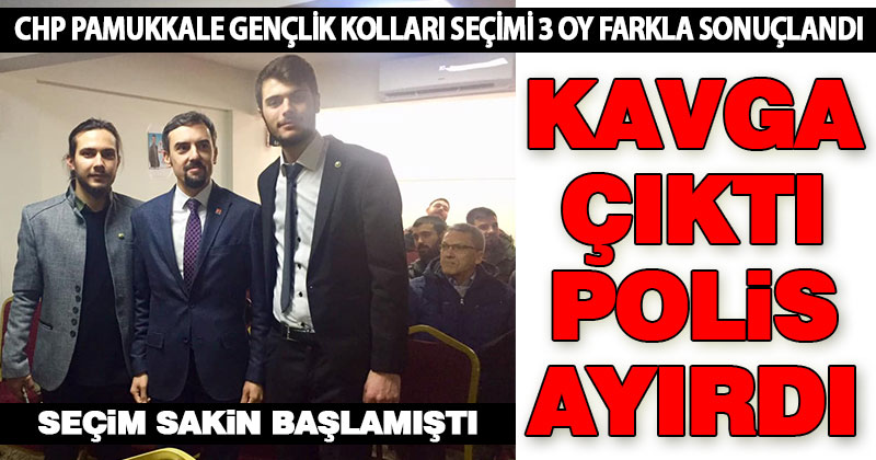 CHP Pamukkale İlçe Gençlik Kolları Kongresi’nde arbede yaşandı