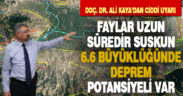 Jeoloji Mühendisliği Öğretim Üyesi Doç. Dr. Ali Kaya’dan korkutan açıklama