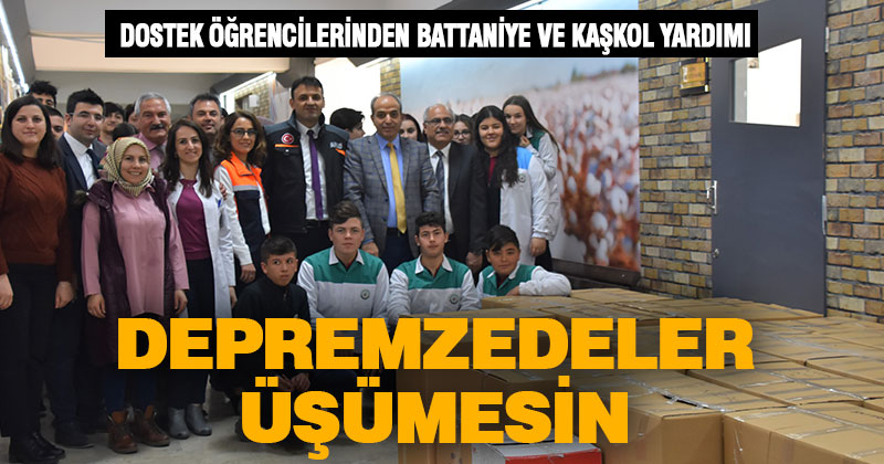 DOSTEK öğrencilerinden depremzedelere battaniye ve kaşkol